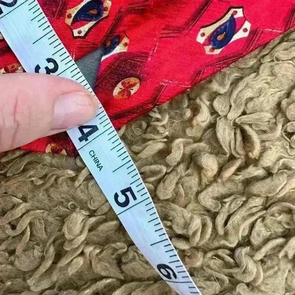 Robert Talbott for Nordstrom Silk Tie Red Dog Print | Men’s Neckwear USA Made - Picture 5 of 6